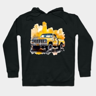 Yellow Vintage Square Body Hoodie